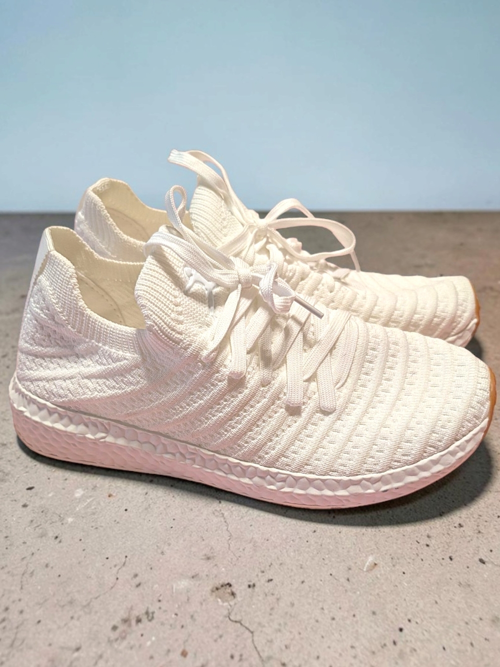 Danskin Women’s White Knit Slip-on Athletic Sneakers